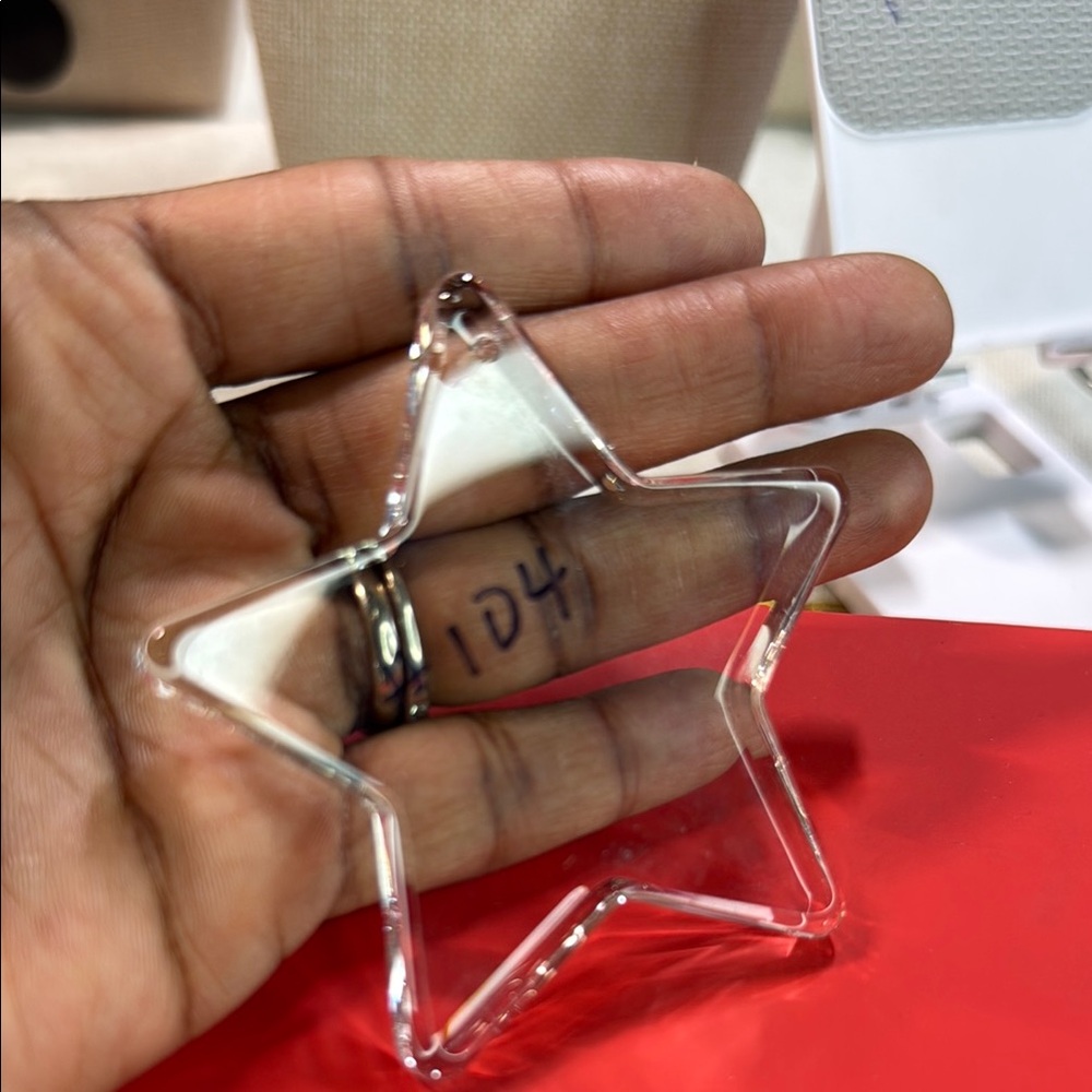 Clear Star Ornament